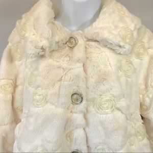 White Faux Fur Jacket Evening Wear